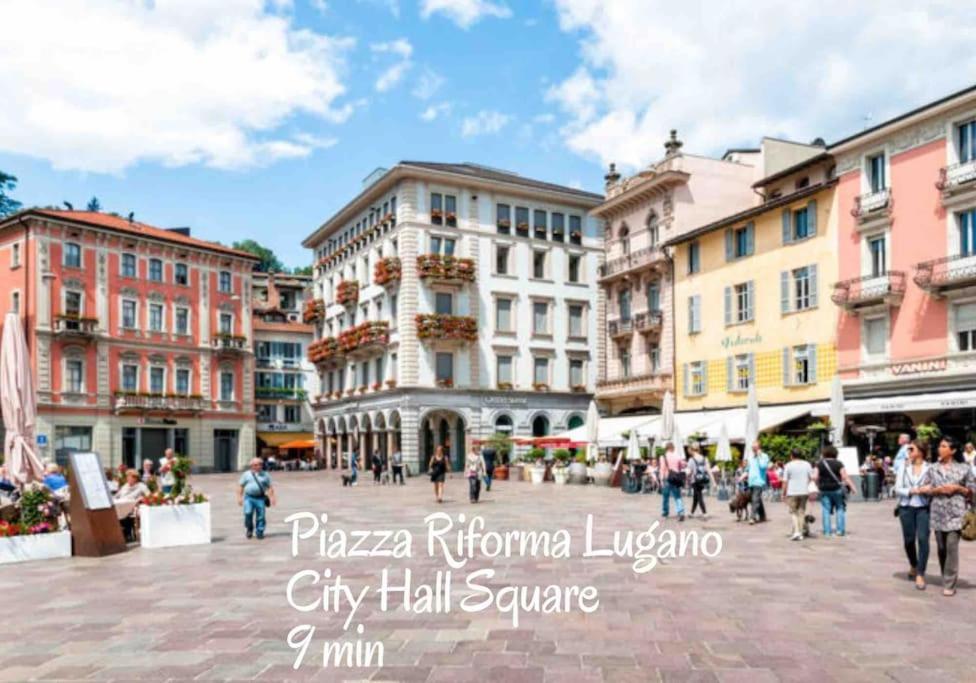 'Cuore Di Rose' Parking - Welcome Set, Netflix, For 4 Persons -By Easylife Swiss Лугано Экстерьер фото